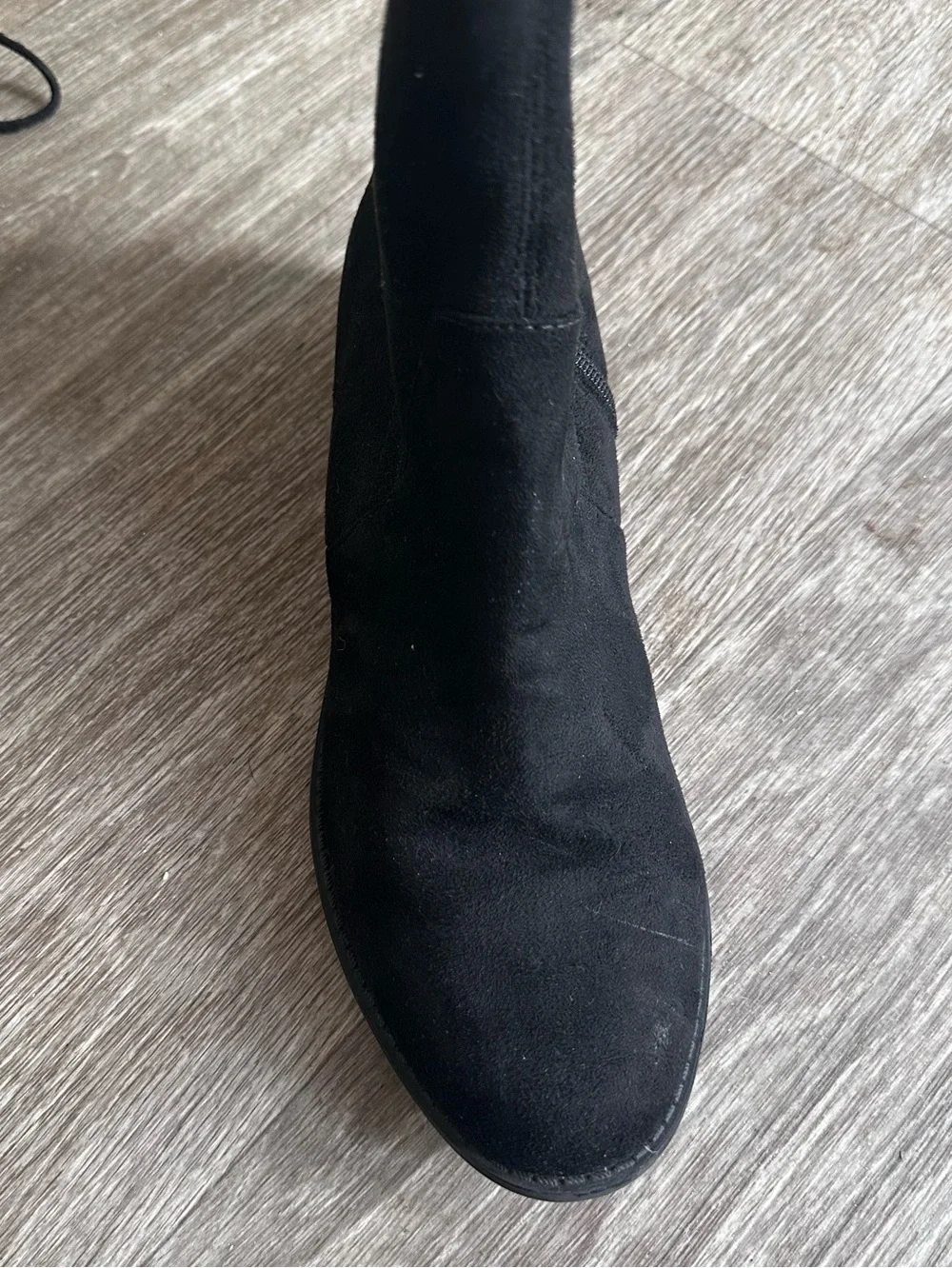 a new day Black Over-the-Knee Suede Flat Boots size 8.5
